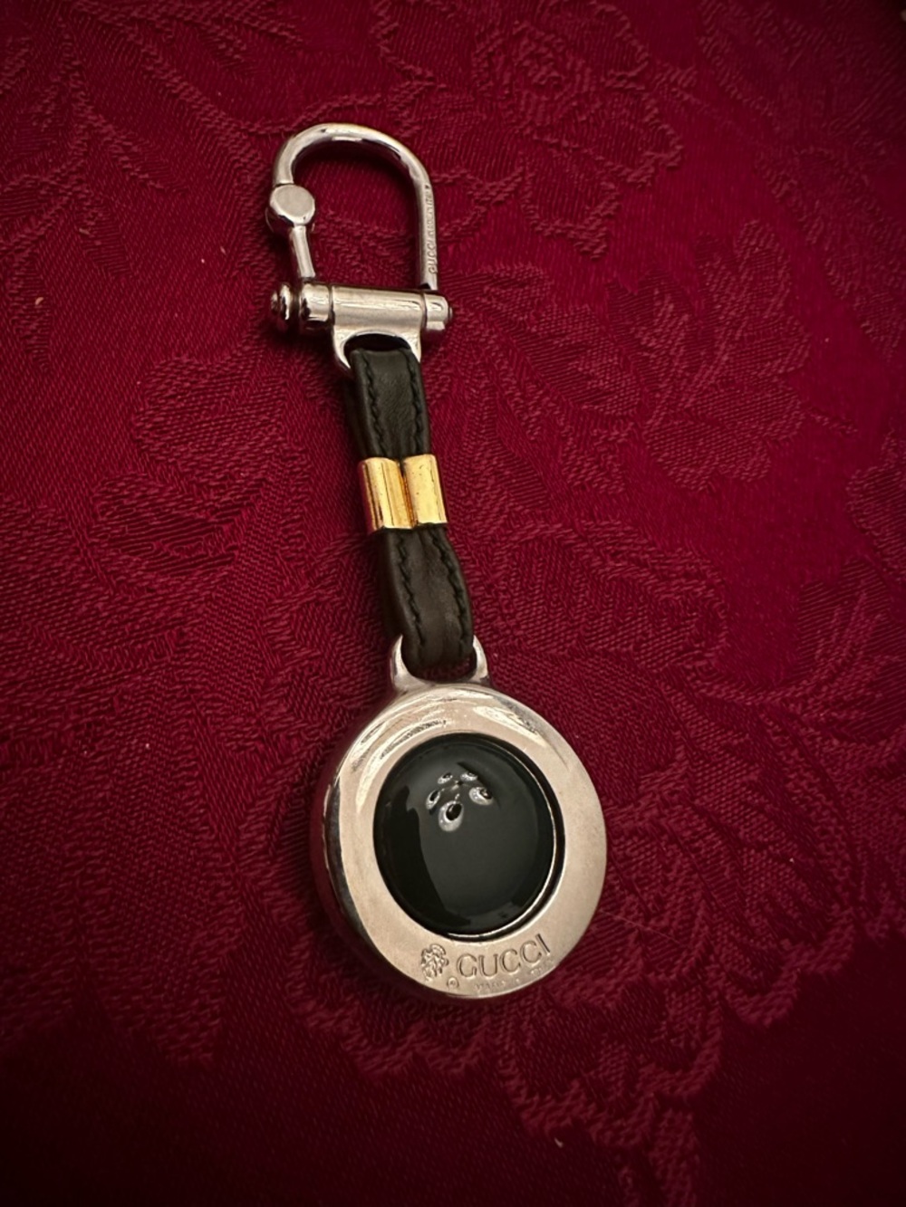 Gucci Green, Silver and Gold Vintage Wax Seal Keychain / Bag Charm. - Picture 2 of 2